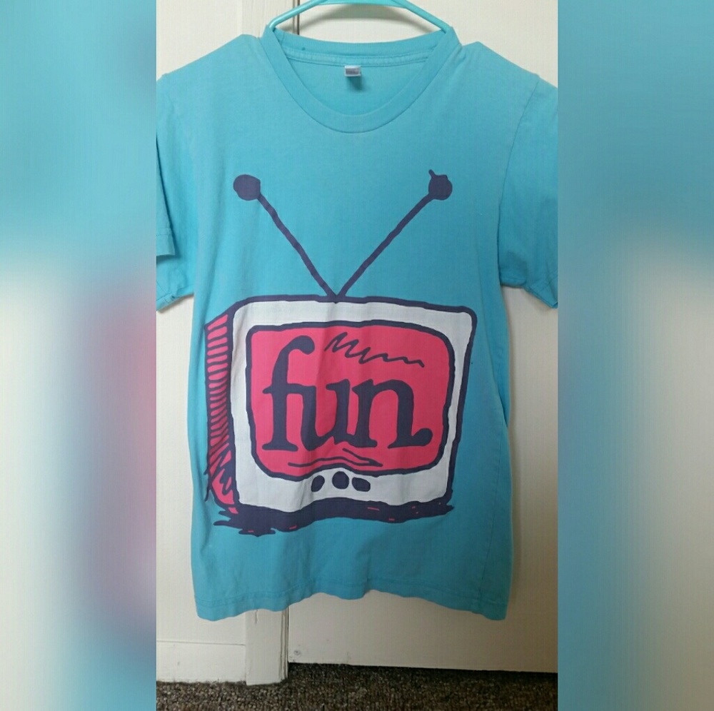 Blue American Apparel fun. t shirt